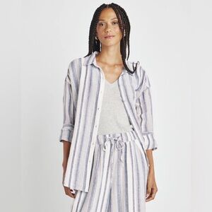 Blue Striped Button Down Shirt